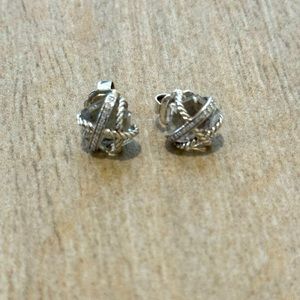 David Yurman Diamond White Topaz Crossover Earring